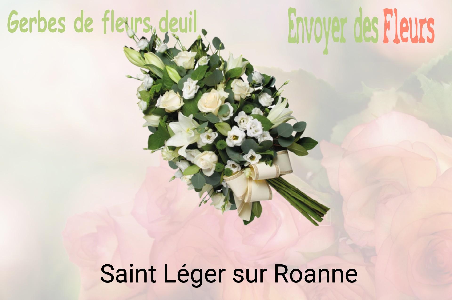 Gerbe de fleurs de deuil livrée à Saint-Léger-sur-Roanne